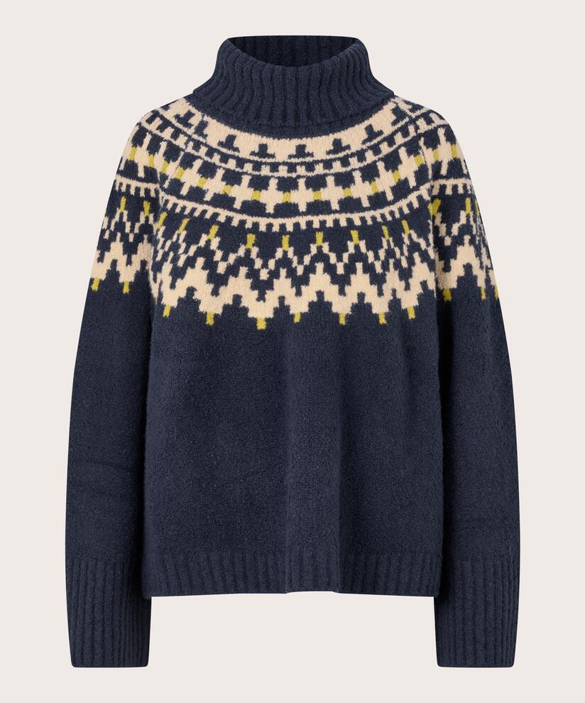 Fatima Top, Navy Blazer