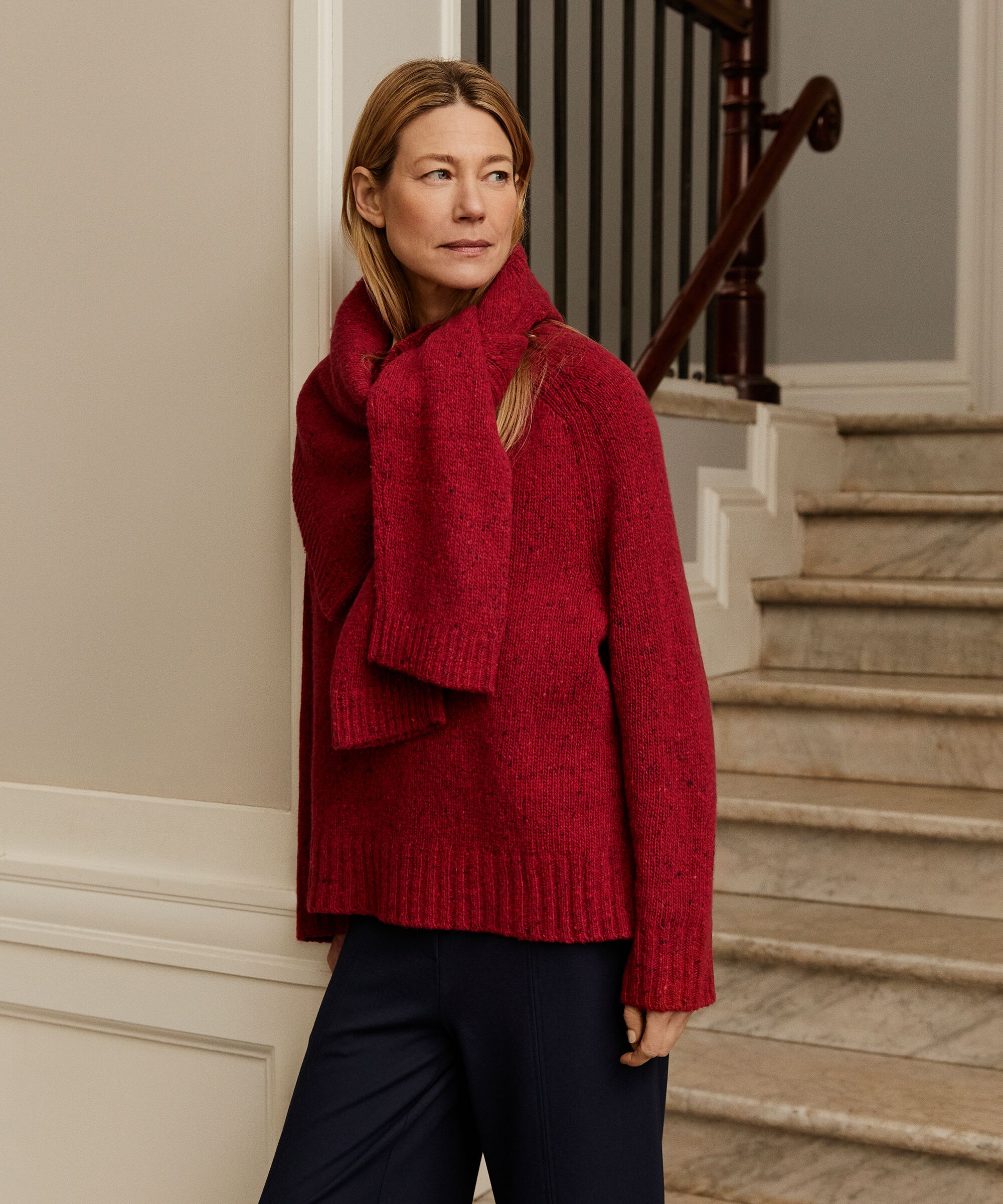Fenoria Top, Red Dahlia