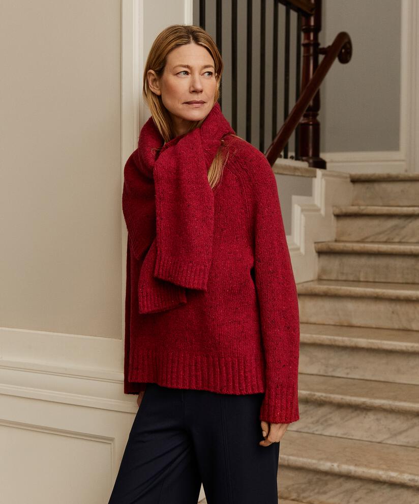 Fenoria Top, Red Dahlia