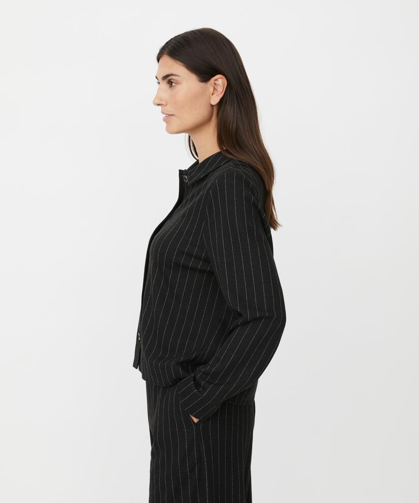 Inette JERSEY Skjortejakke, Black