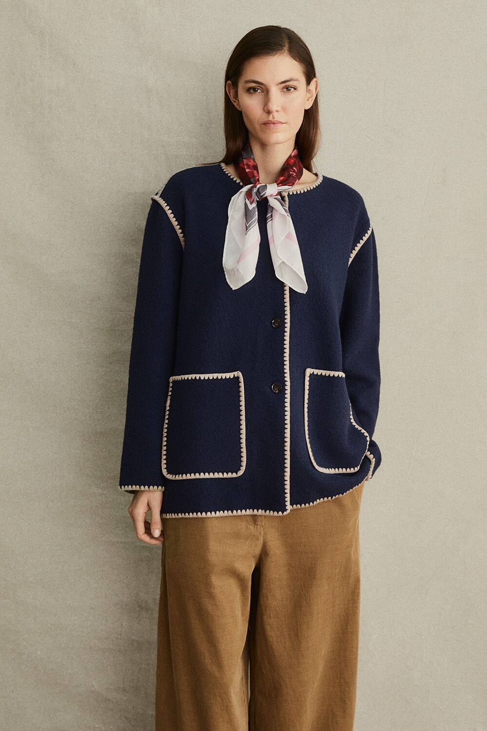 Alira Silke t&oslash;rkl&aelig;de - Magnet, Lysa uld cardigan - Dress Blue