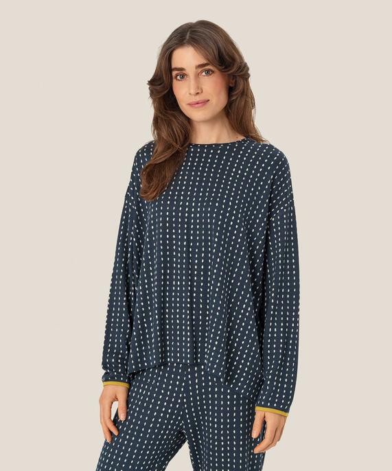Damira JERSEY Top, Mood Indigo