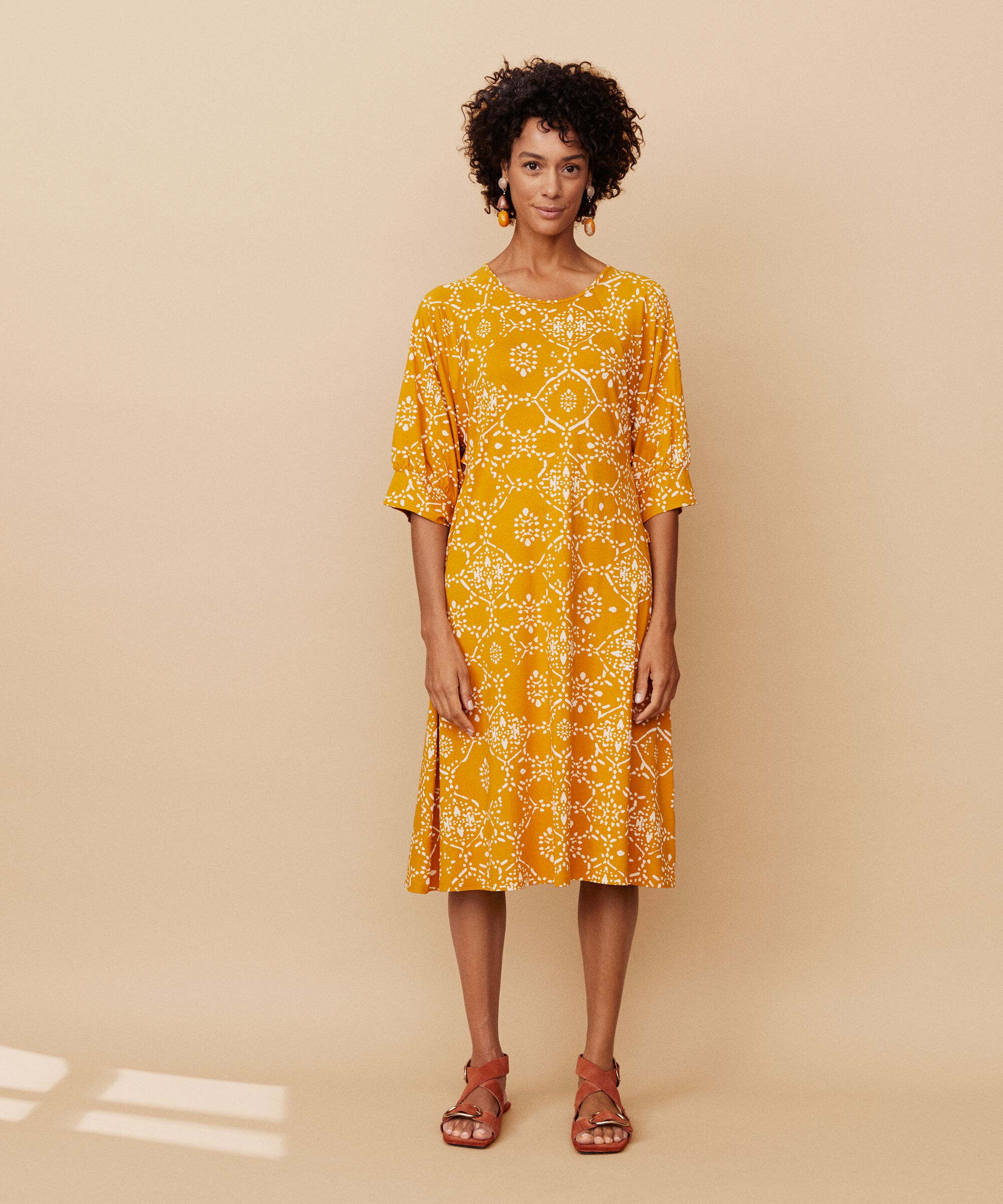 Nixtina JERSEY Kjole, Inca Gold