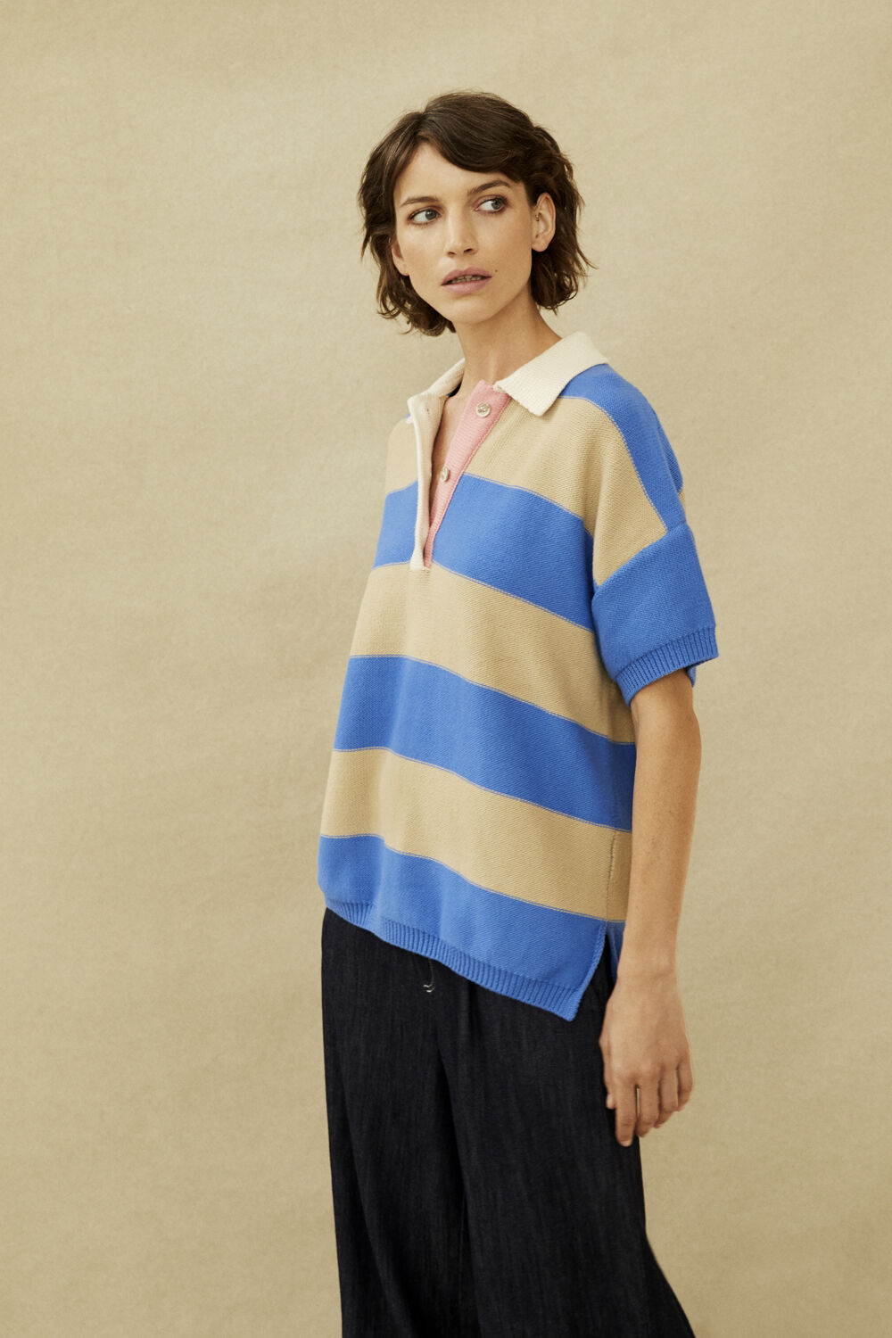 Fyna Top - Nebulas Blue, Parriq Denim Bukser - Dark Denim