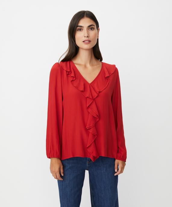 Beauna Top, Scarlet Sage