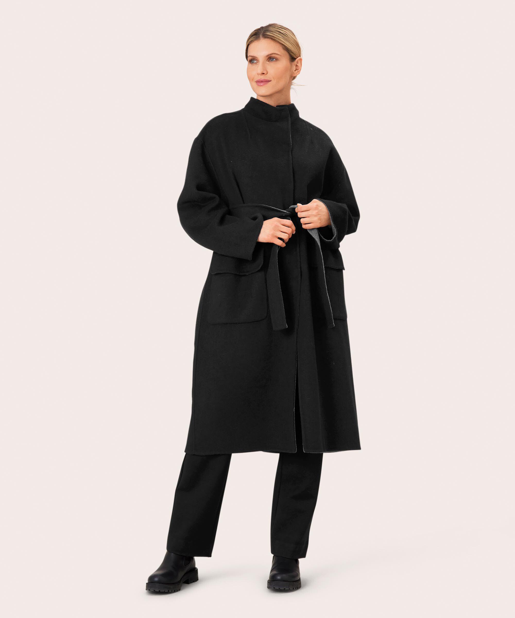 Tora Uldfrakke, Black/m.grey.m