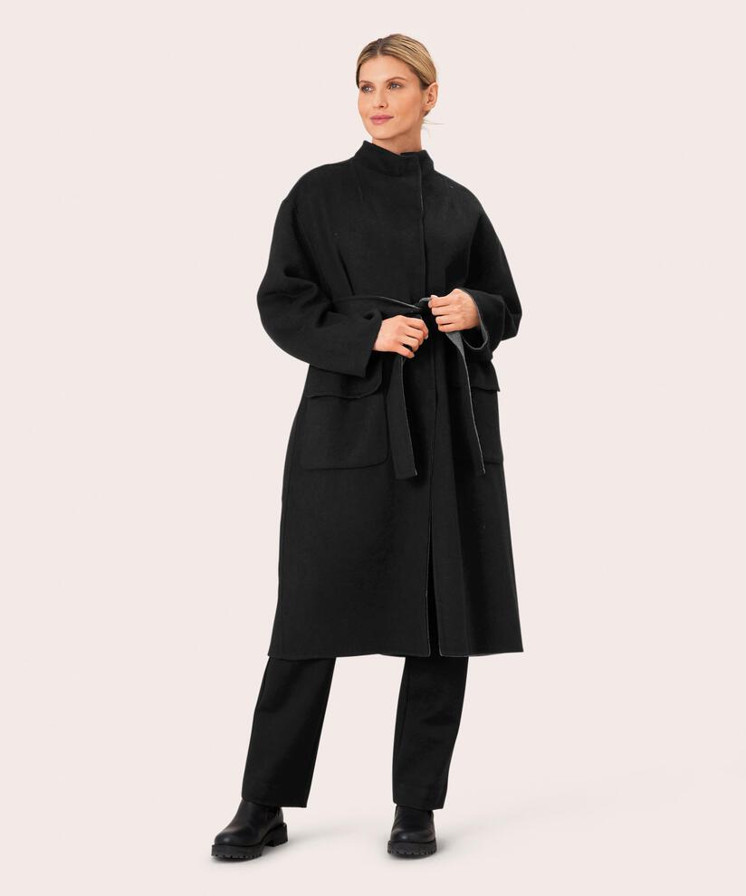 Tora Uldfrakke, Black/m.grey.m