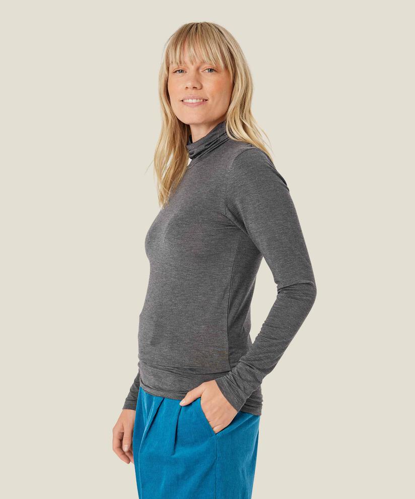 Brooklyn JERSEY Top, D. Grey mel.