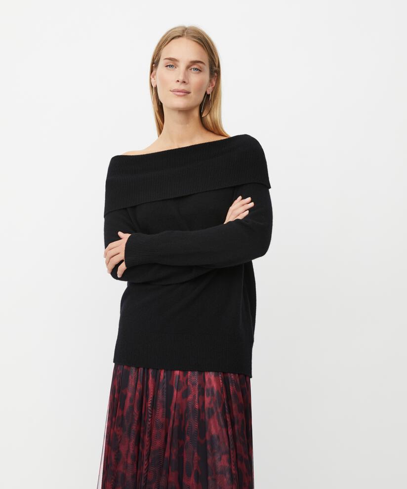 Floraia Uld Top, Black
