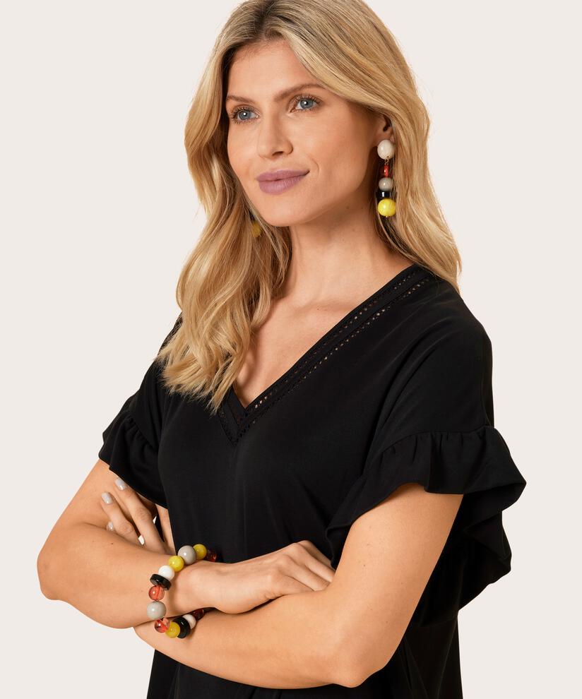 NYSAMA JERSEY KJOLE, Black