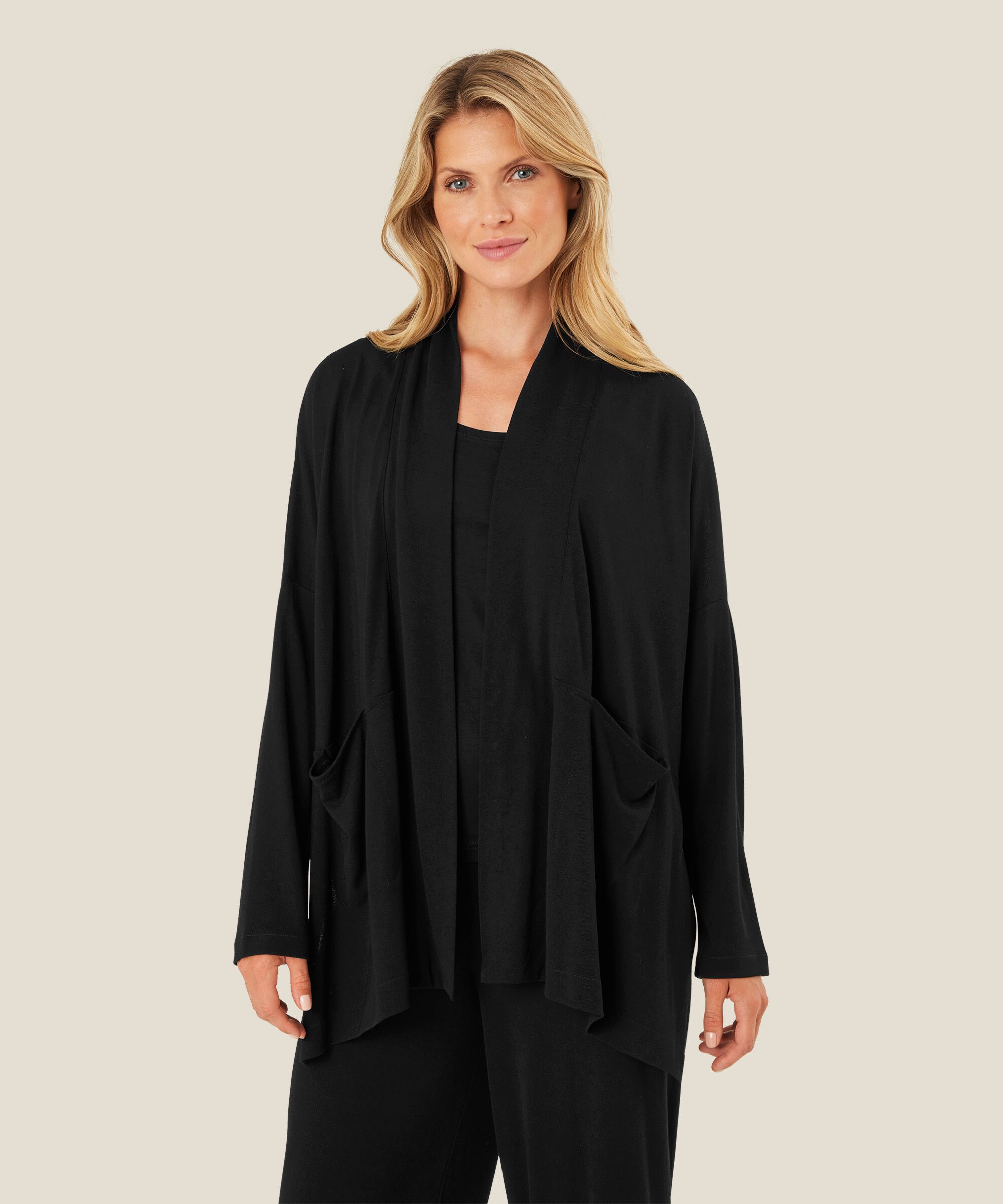 Joette JERSEY Cardigan, Black