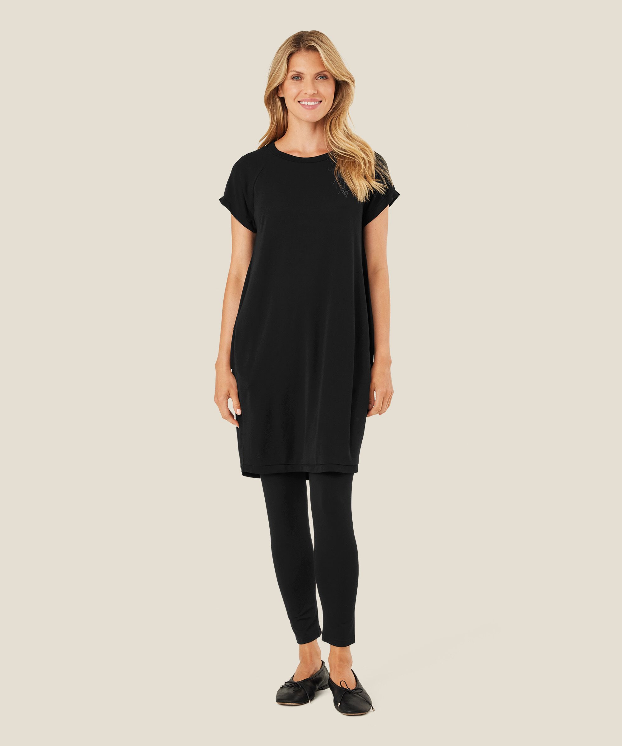 Galina JERSEY Tunika, Black