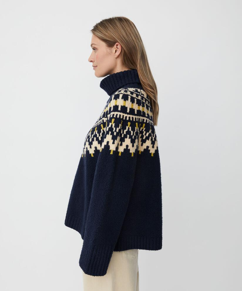 Fatima Top, Navy Blazer