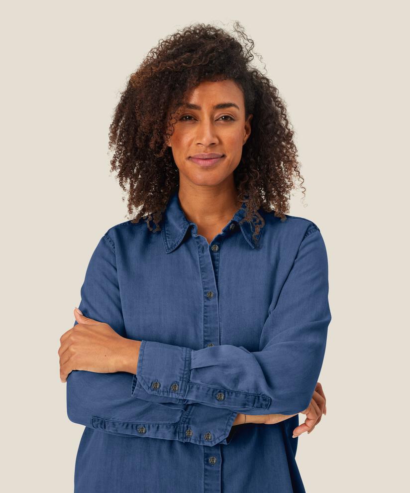 Ishana Denim Skjorte, Washed denim