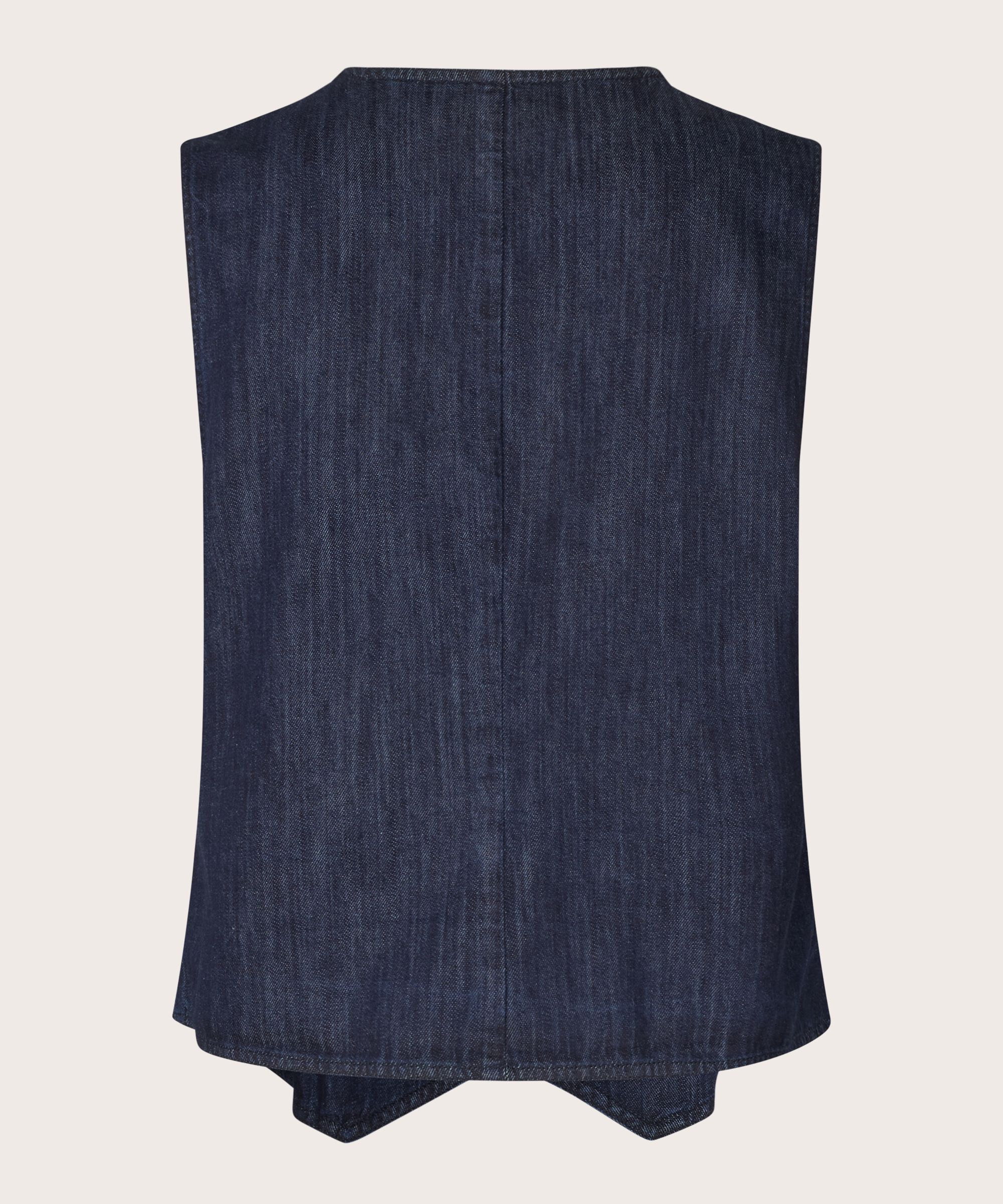 Julesa Denim Vest, Dark Denim