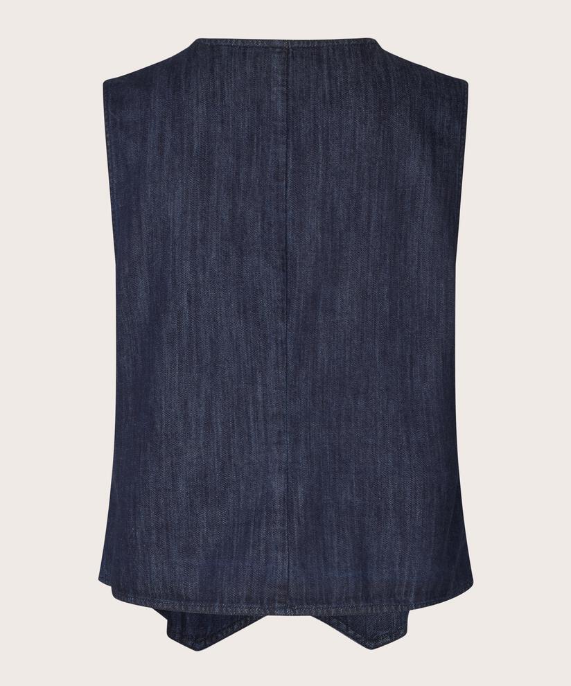 Julesa Denim Vest, Dark Denim