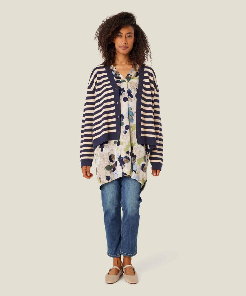 Lavender Cardigan, Maritime Blue