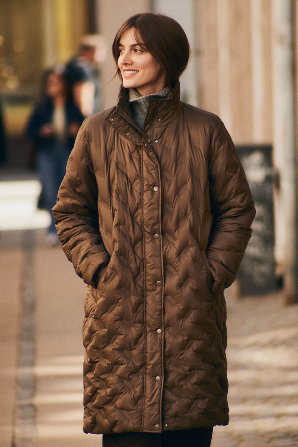 Tynelle dunfrakke - Slate Black