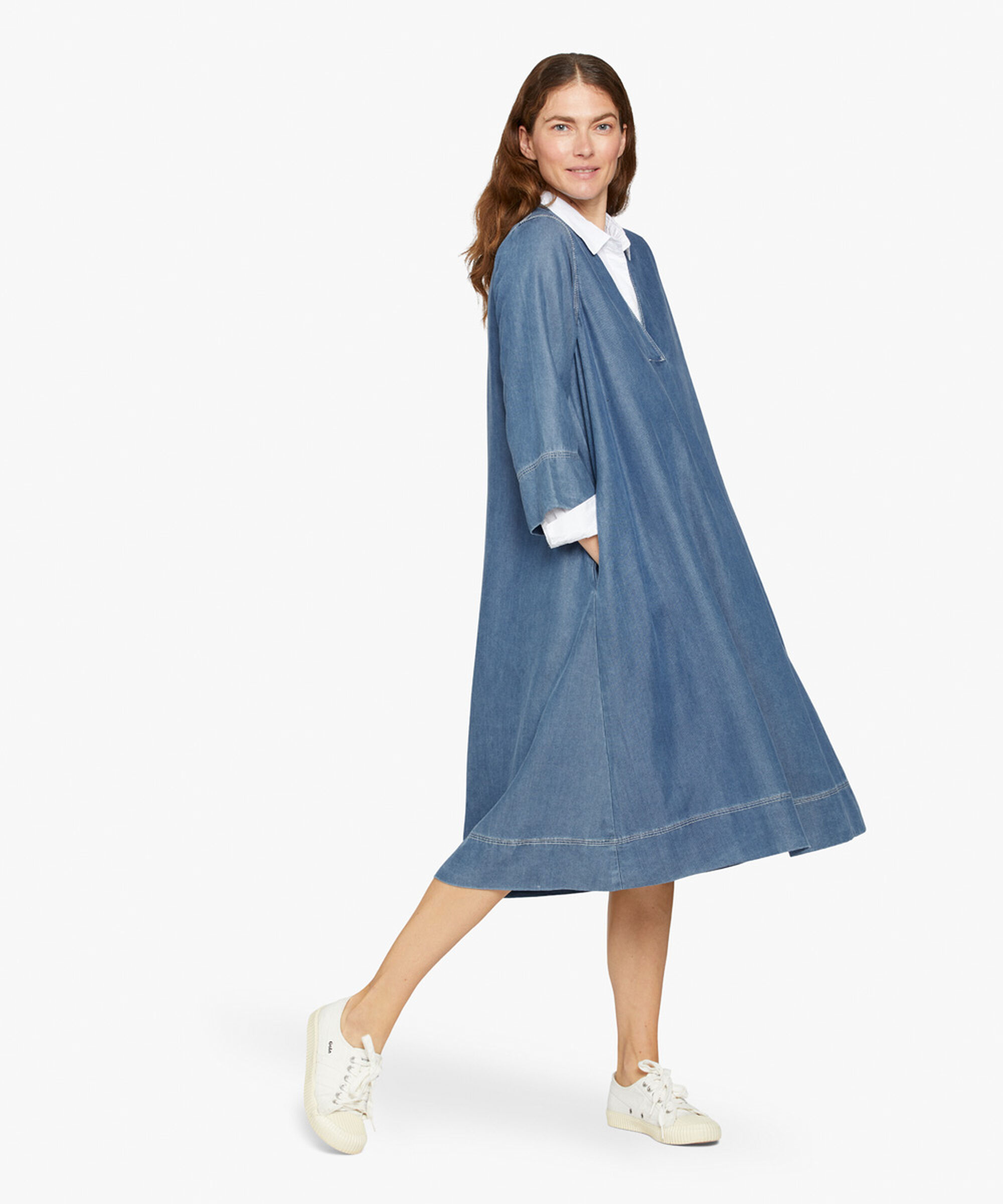 NILSA KJOLE, Blue Denim