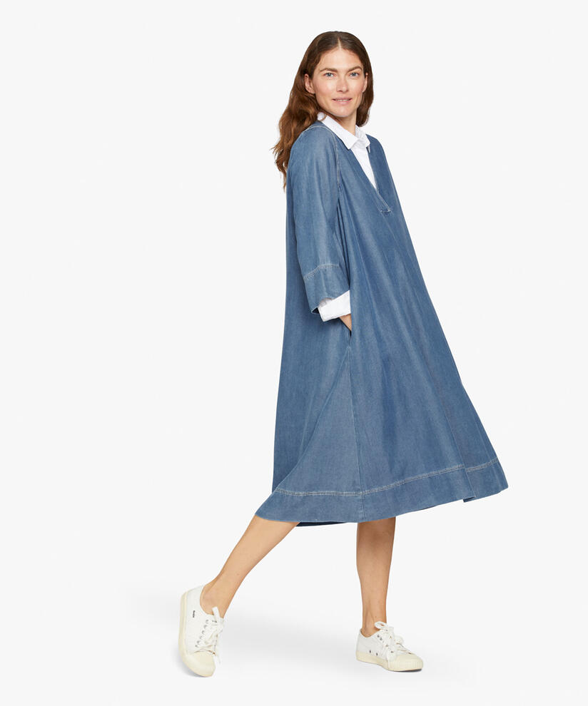 NILSA KJOLE, Blue Denim