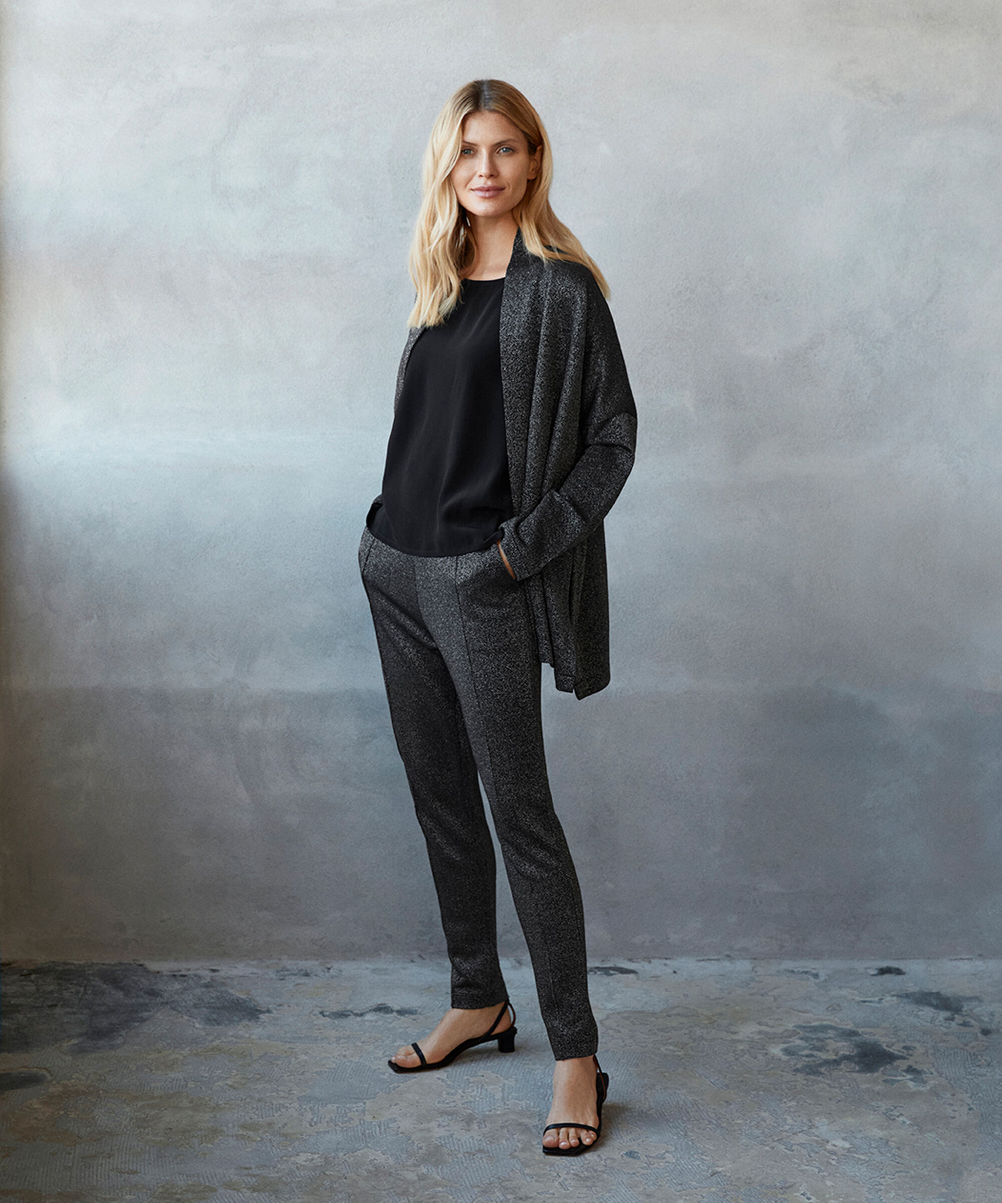 JOETTE JERSEY CARDIGAN, Black