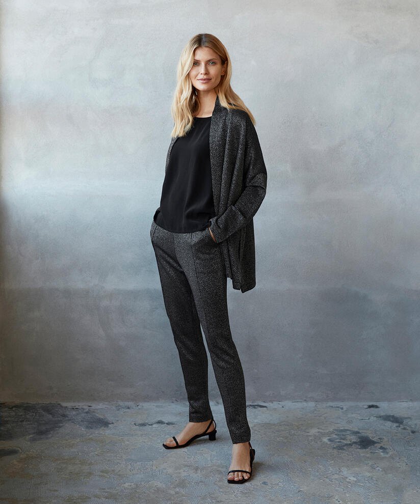 JOETTE JERSEY CARDIGAN, Black