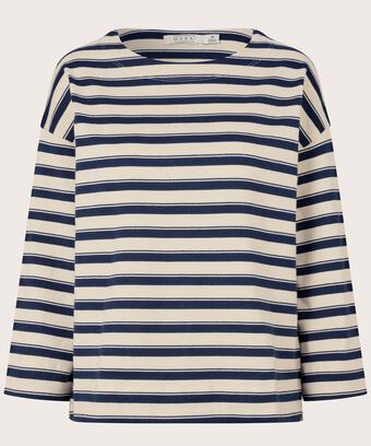 Beannie JERSEY Top, Navy Blazer
