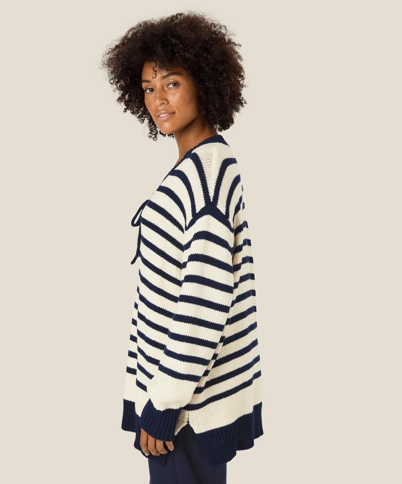 Frederikka Top, Whc/Navy blz, hi-res