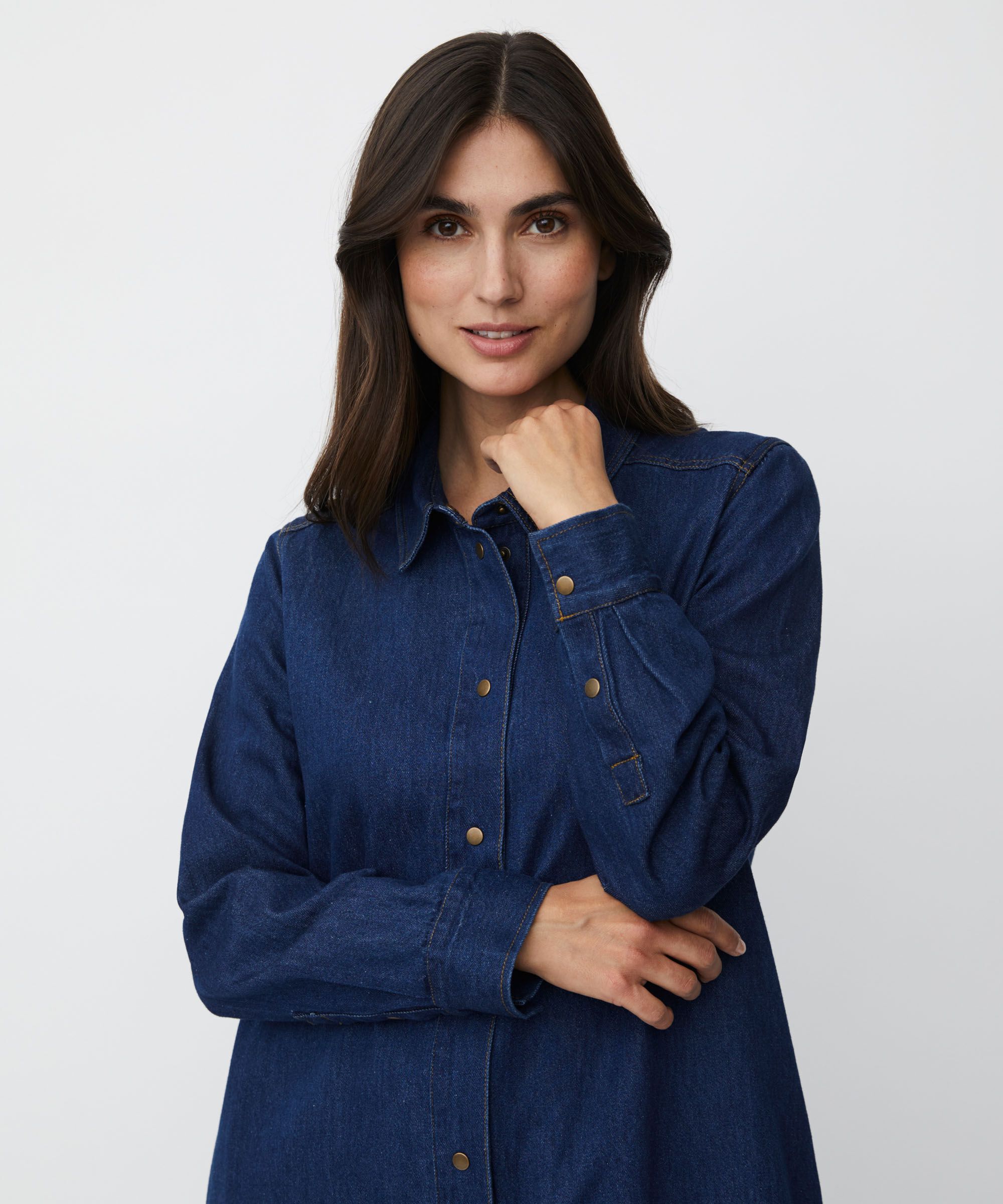 Ingelena Denim Skjorte , Dark Denim