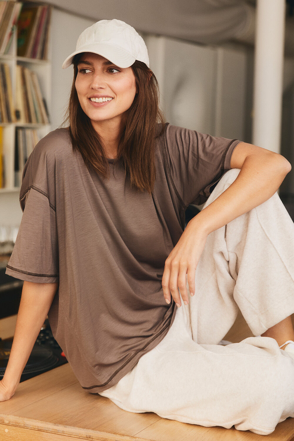 Dionea Jersey Top - Falcon, Peira Bukser - Beige melange