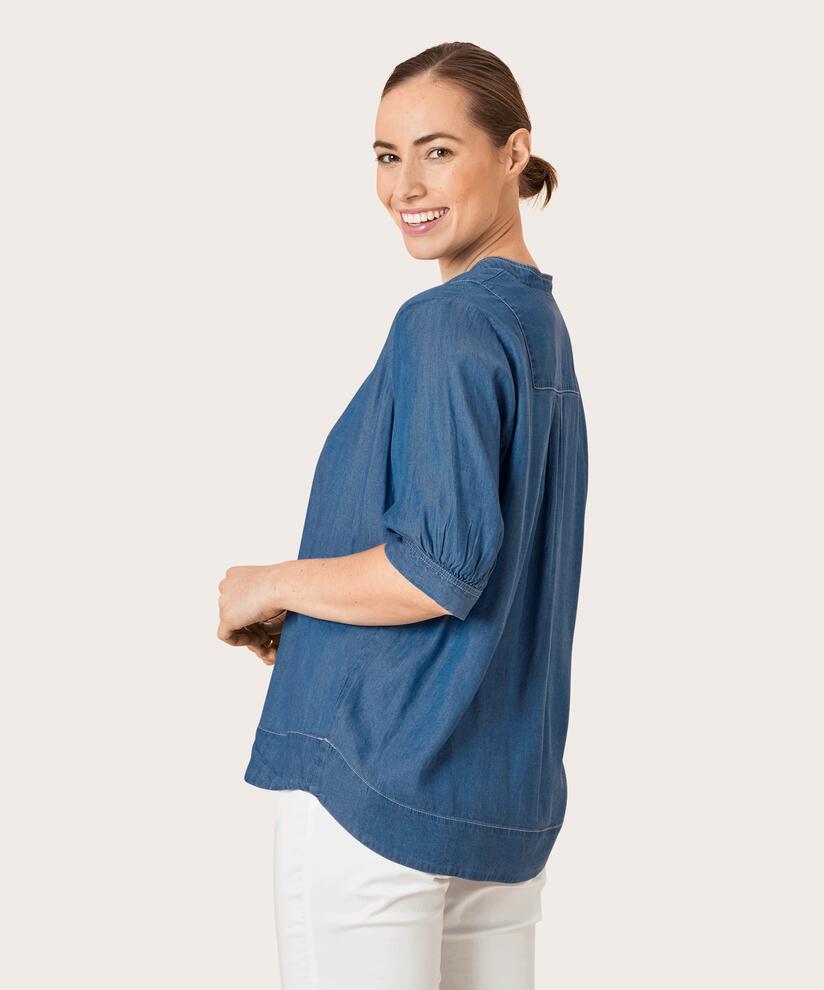 DOMICIA BLUSE, Blue Denim