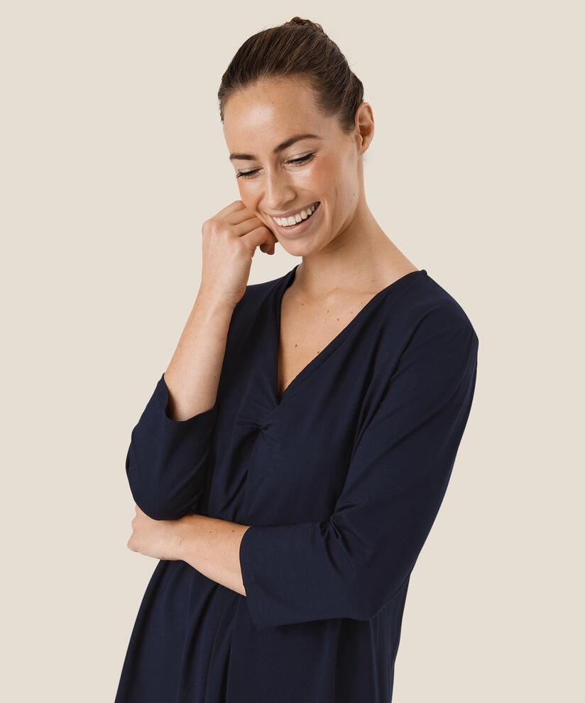 Nibi JERSEY Kjole, Navy, hi-res