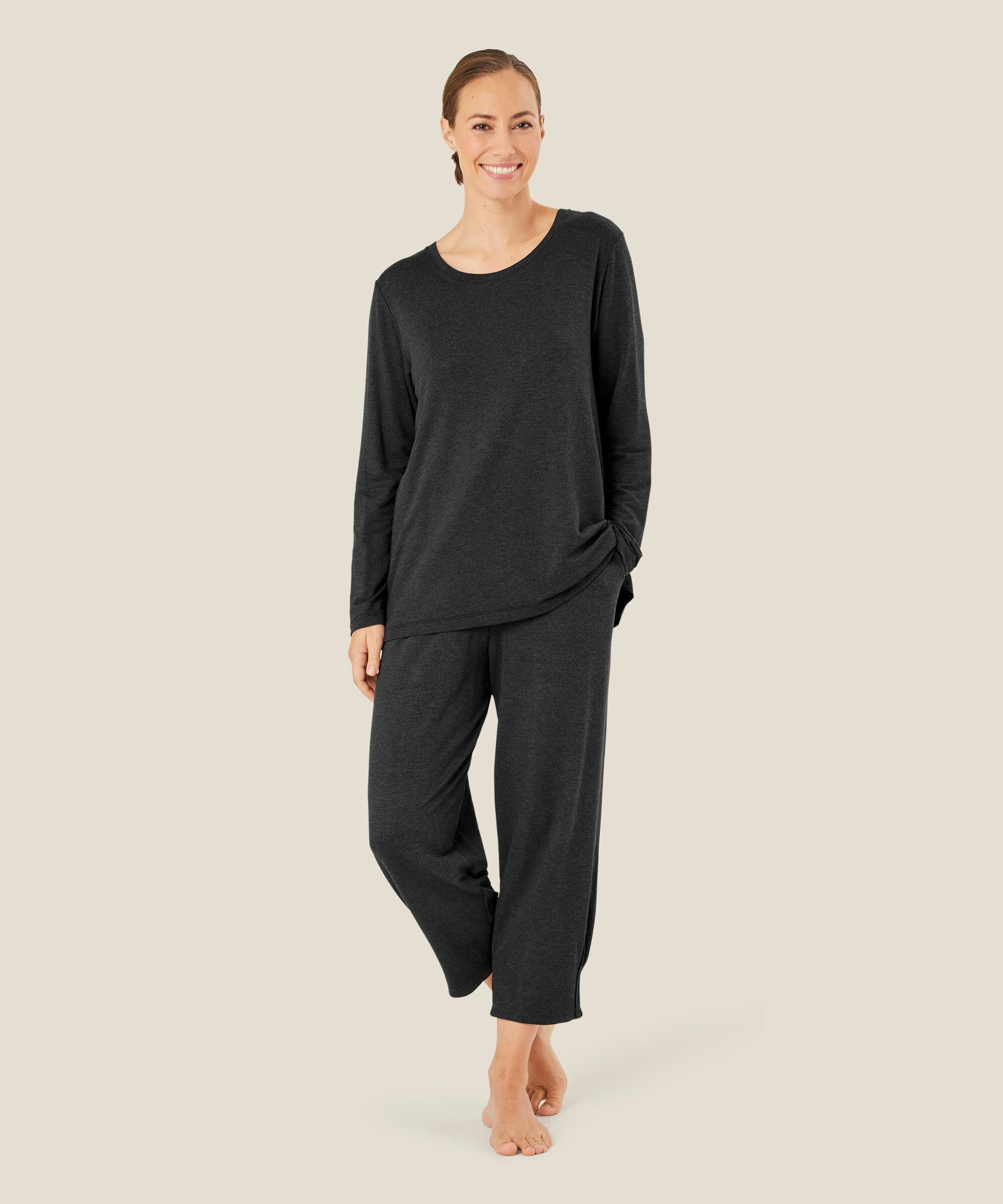 PERSINI JERSEY BUKSER, D. Grey mel.