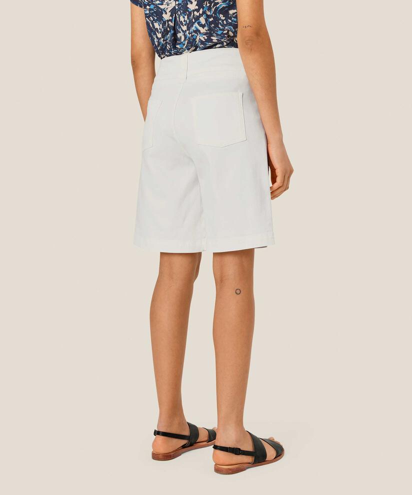 Pravaia Denim Shorts, White