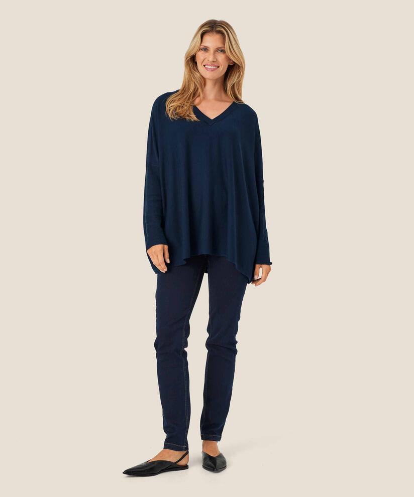Fronia Top, Navy Blazer