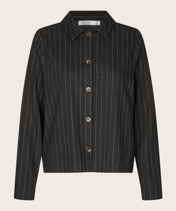 Inette JERSEY Skjortejakke, Black