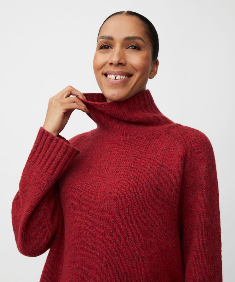 Fenoria Top, Red Dahlia