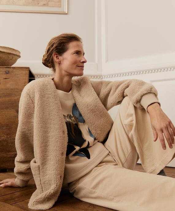 Junte Teddy Fleecejakke, Fog