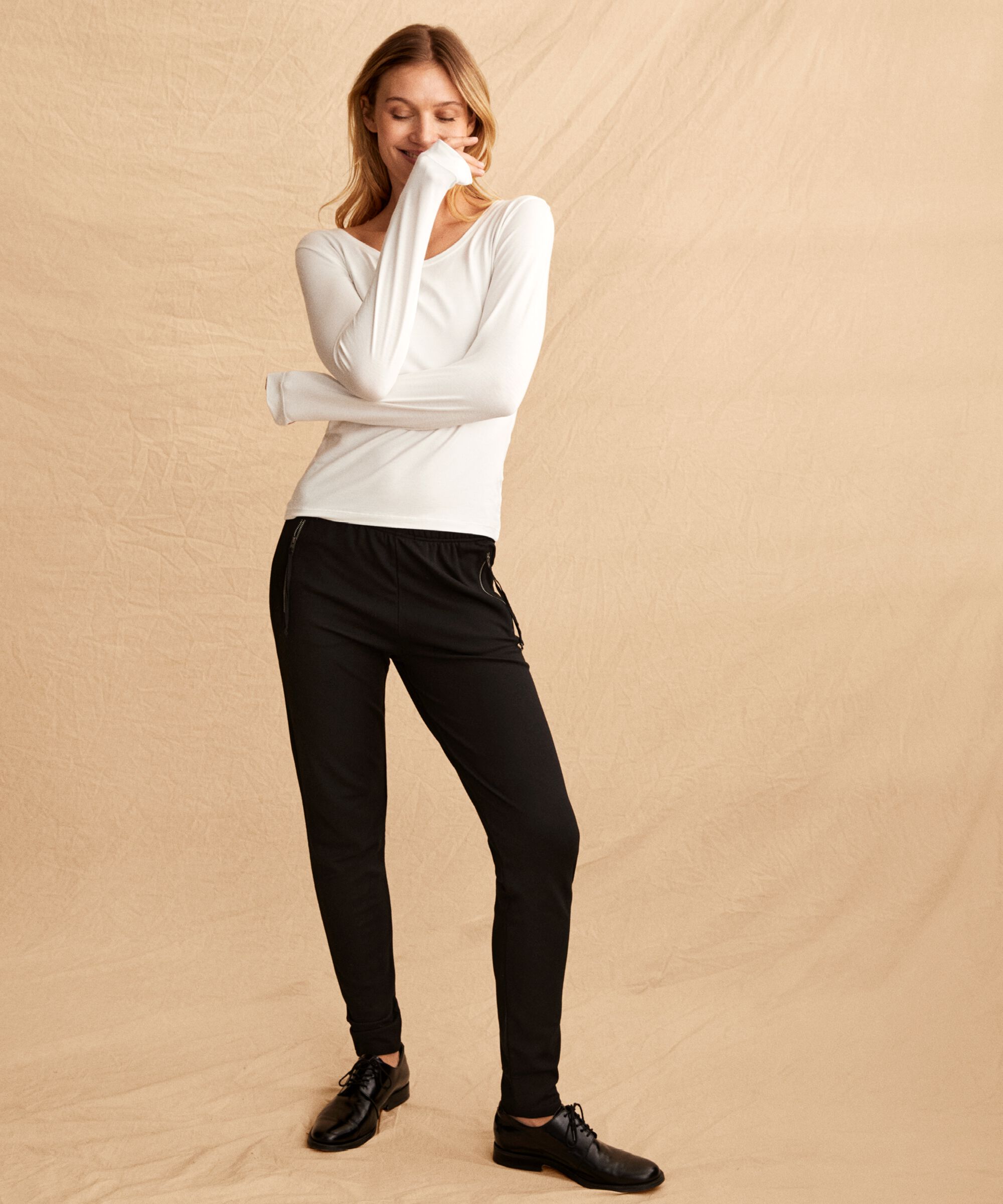 Parissi Jersey Bukser, Black