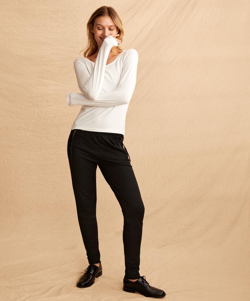 Parissi Jersey Bukser, Black