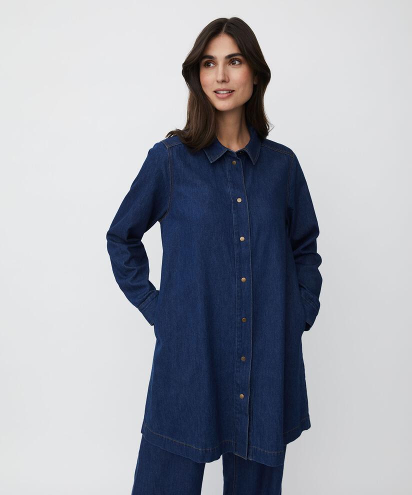 Ingelena Denim Skjorte , Dark Denim