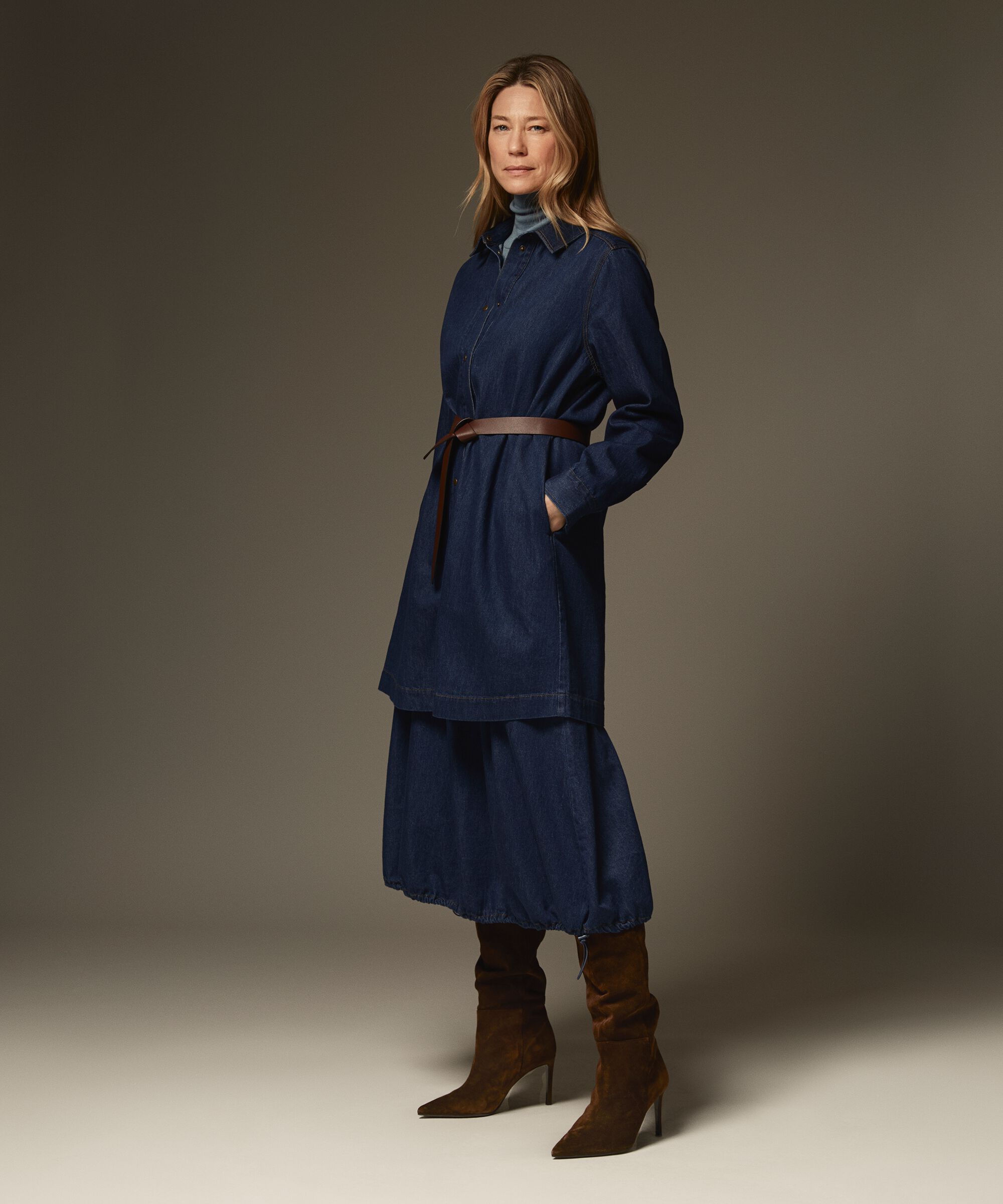 Ingelena Denim Skjorte , Dark Denim