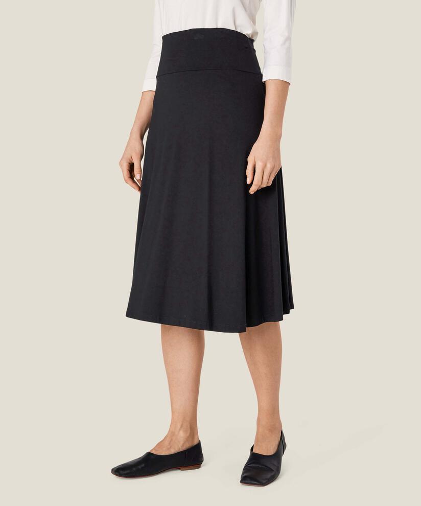 Saba JERSEY Nederdel, Black, hi-res