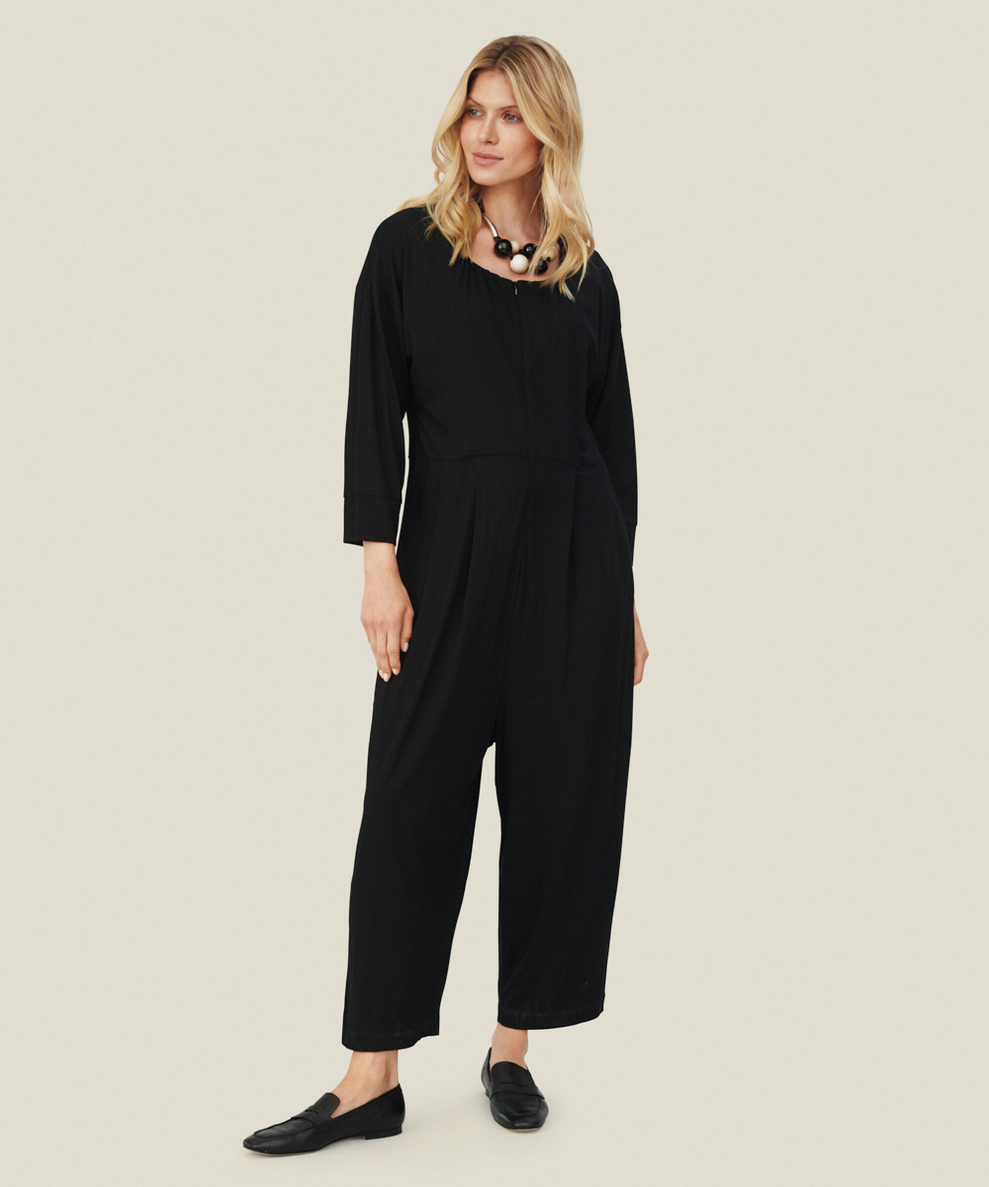 NETTASSA JERSEY JUMPSUIT, Black