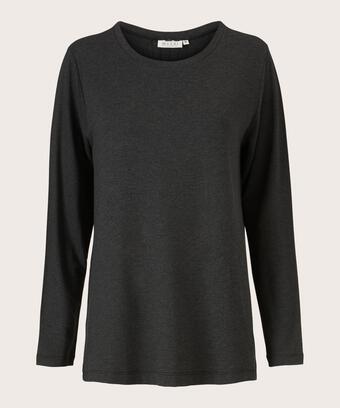 Berta JERSEY Top, D. Grey mel.