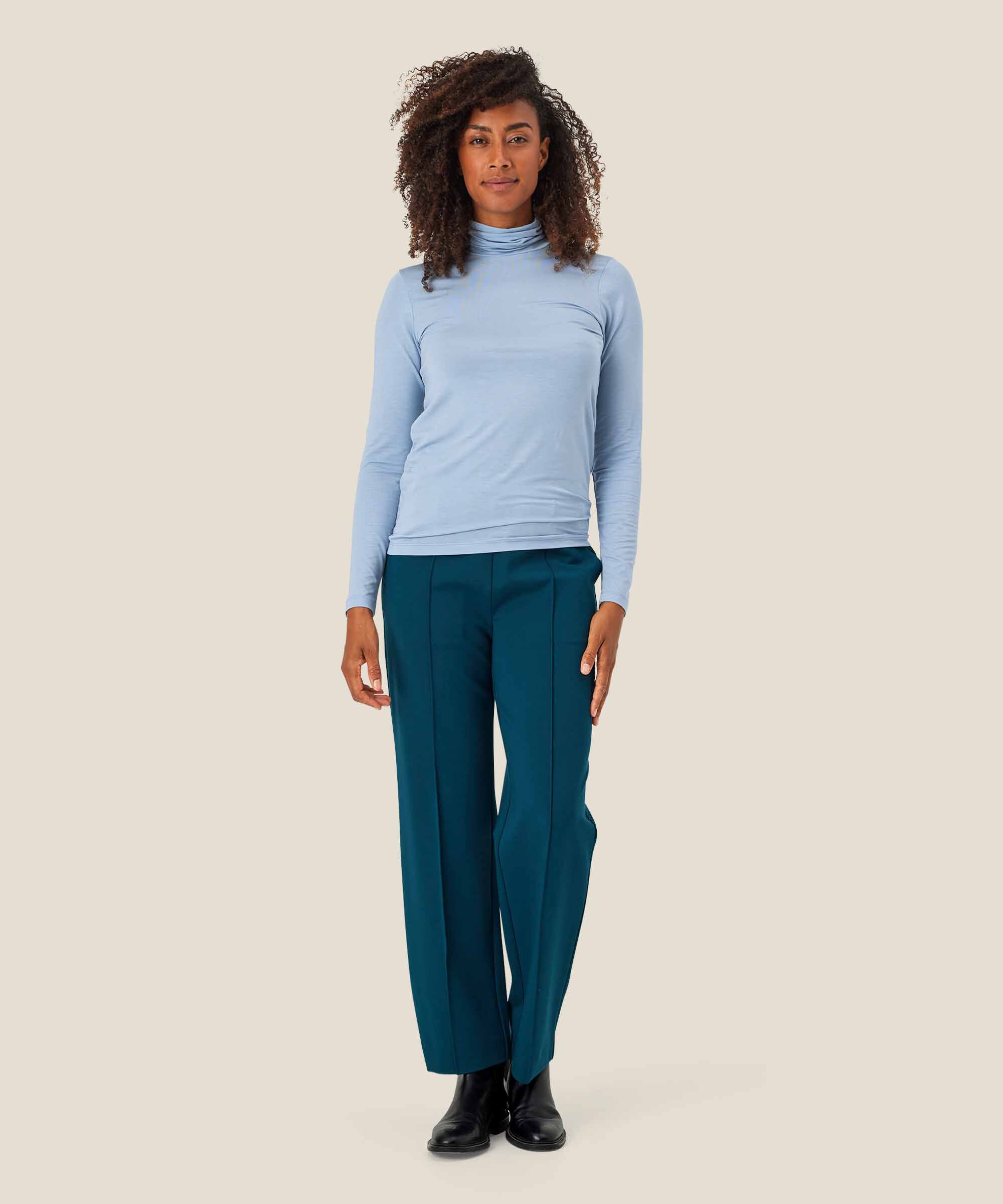 Brooklyn JERSEY Top, Blue Fog