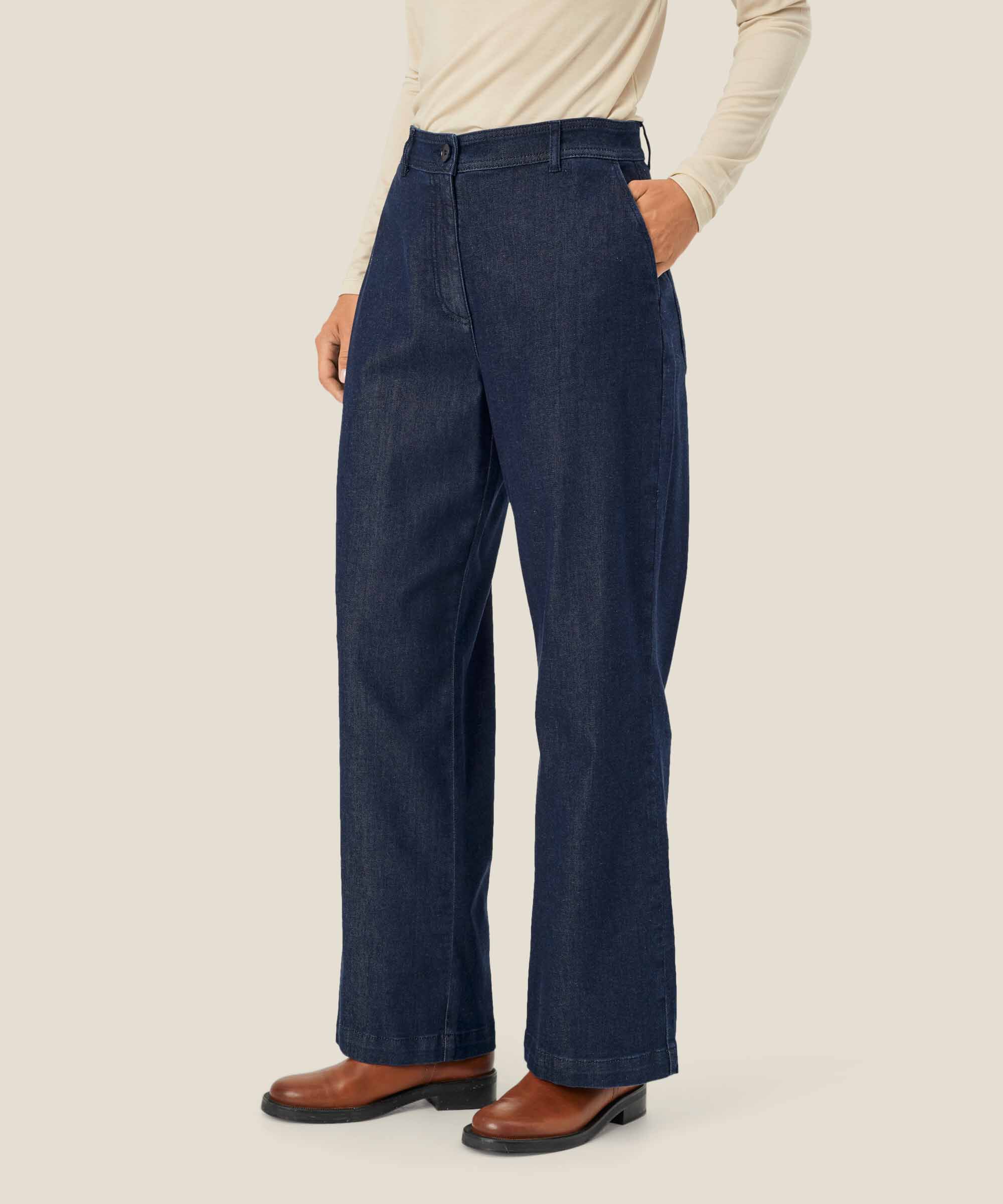 Ponita Denim Bukser, Dark Denim