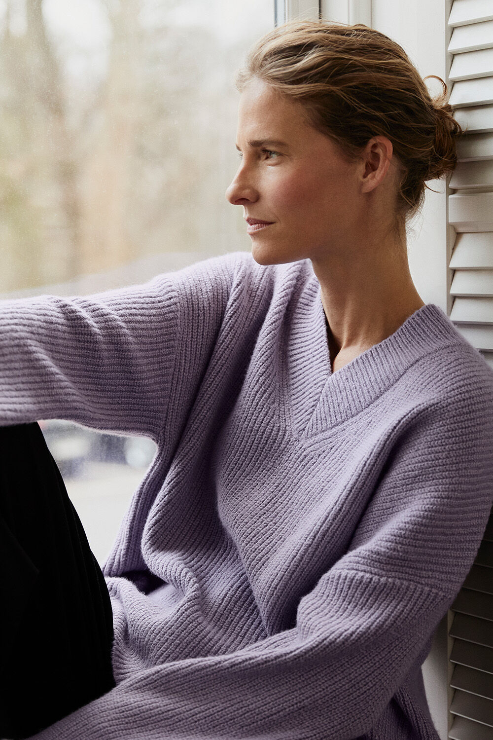 Fayima Top - Wisteria, Palvessa Denim Bukser - Dark Denim