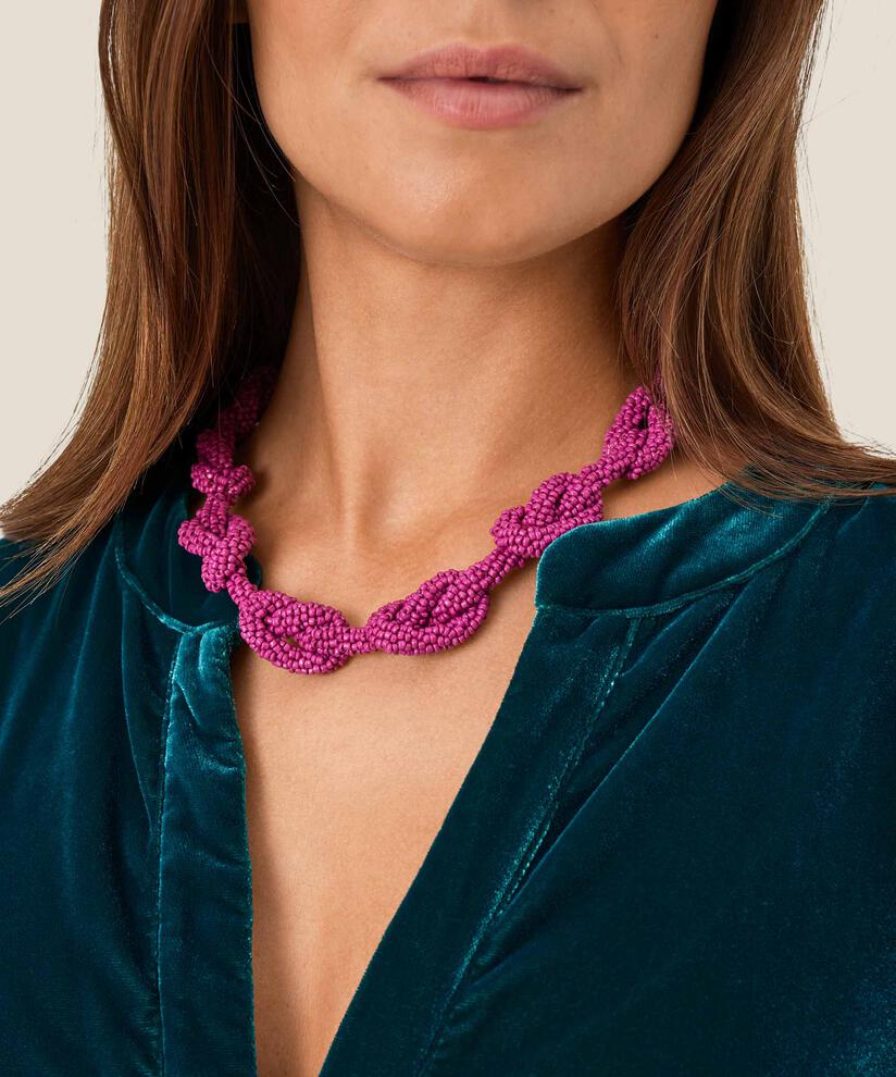 Rybe Halskæde, Fuchsia Red