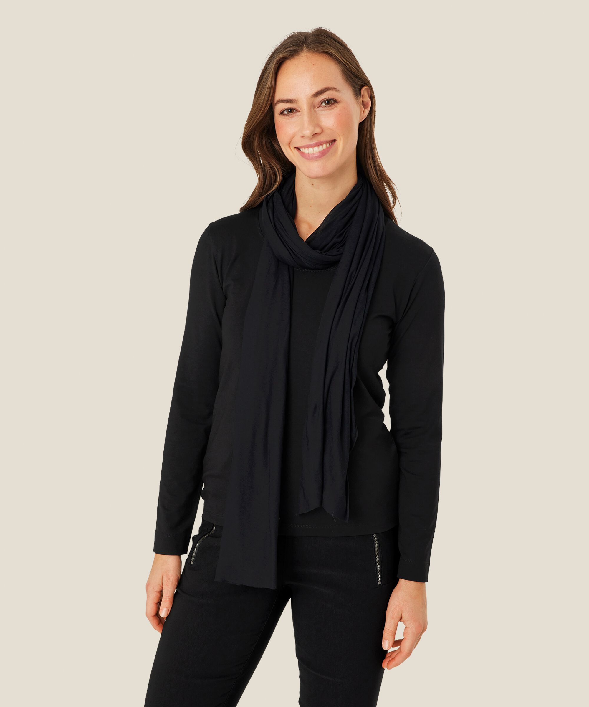 Amega JERSEY Tørklæde, Black
